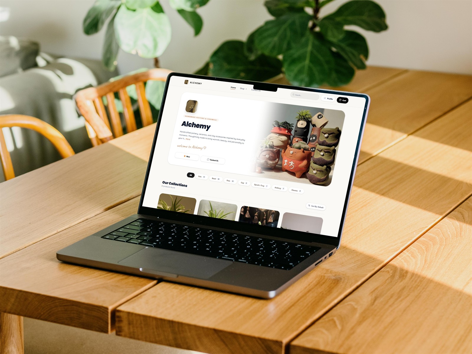 Hoppee responsive digital storefront showcase on laptop mockup view